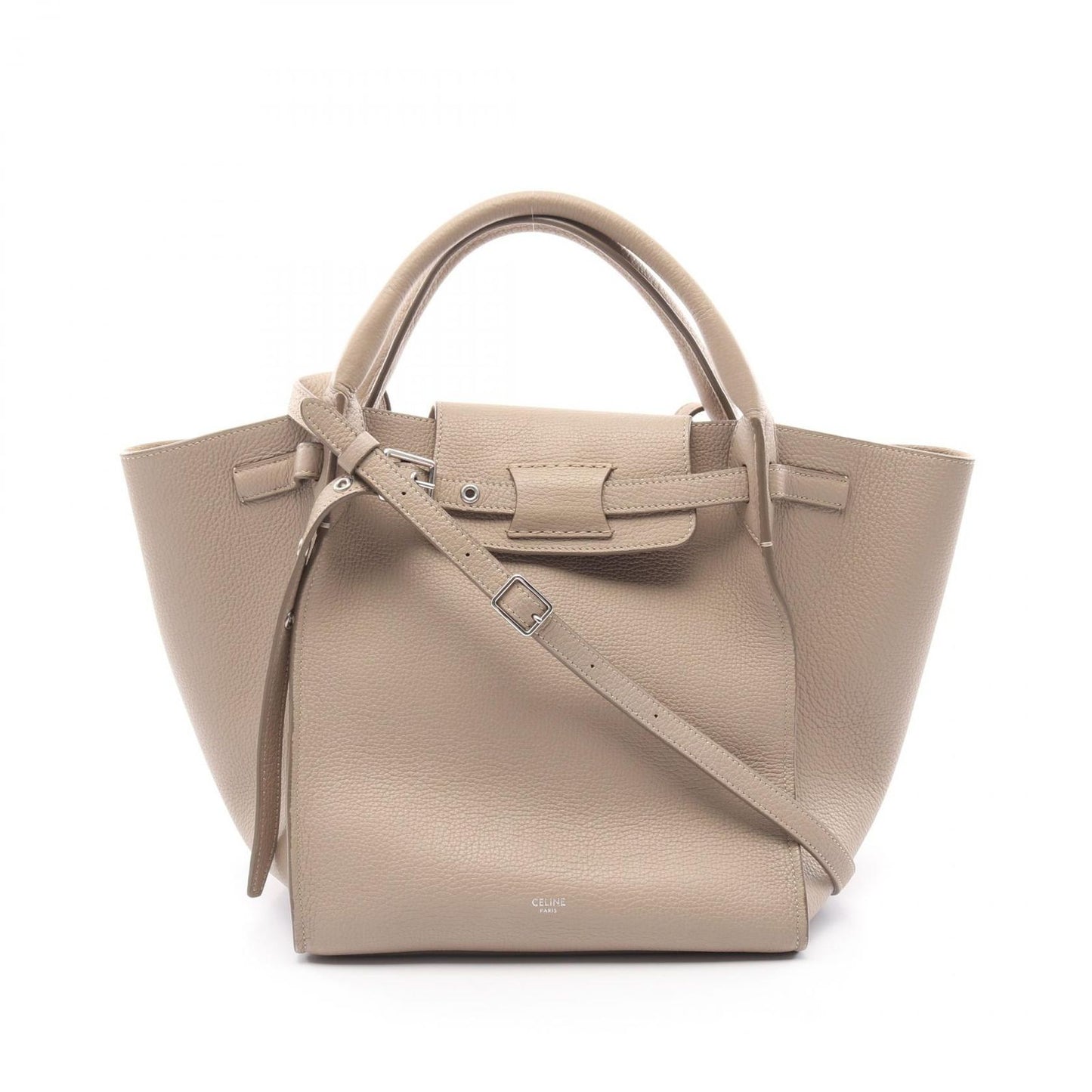 CELINE Beige Leather Big Bag with Long Strap - Timeless Elegance