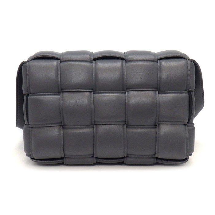 Bottega Veneta Padded Cassette Shoulder Bag in Thunder Gray
