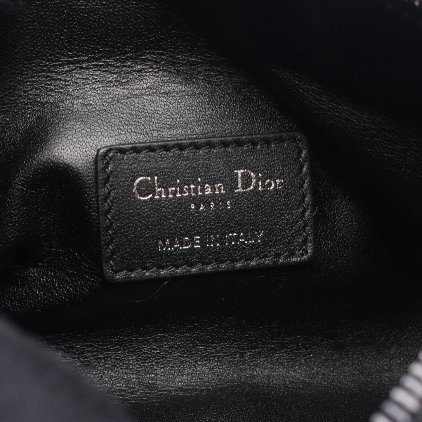 Dior DIORTRAVEL Small Nomad Pouch in Black Cannage Leather