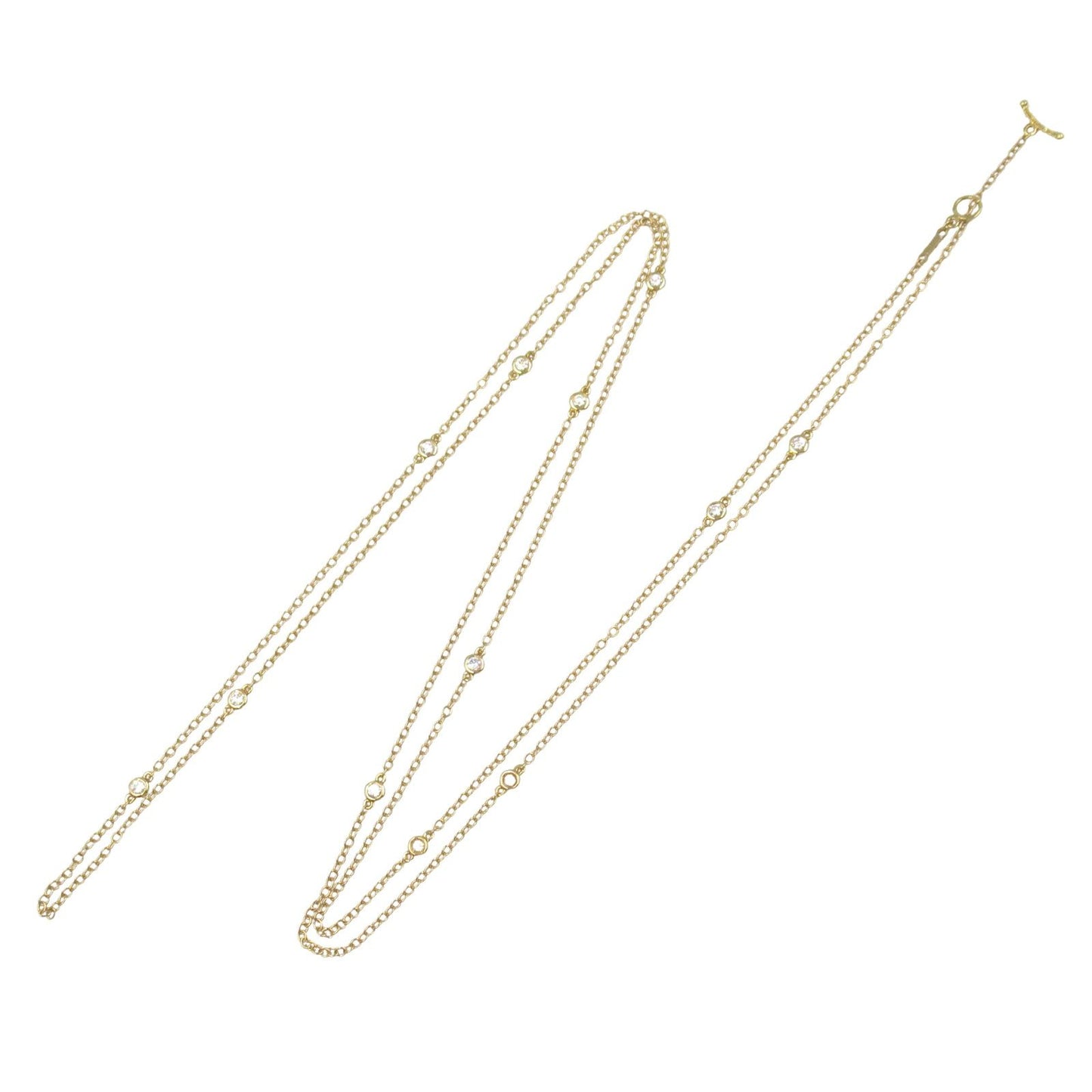 TIFFANY & CO. By the Yard Necklace in 18K Yellow Gold with Diamonds