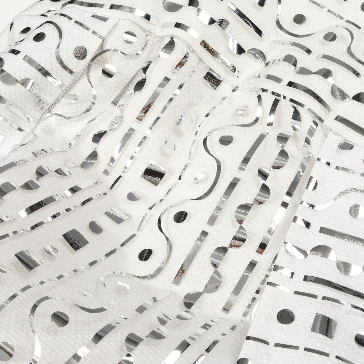 FENDI White & Silver Cotton Dress - Timeless Elegance