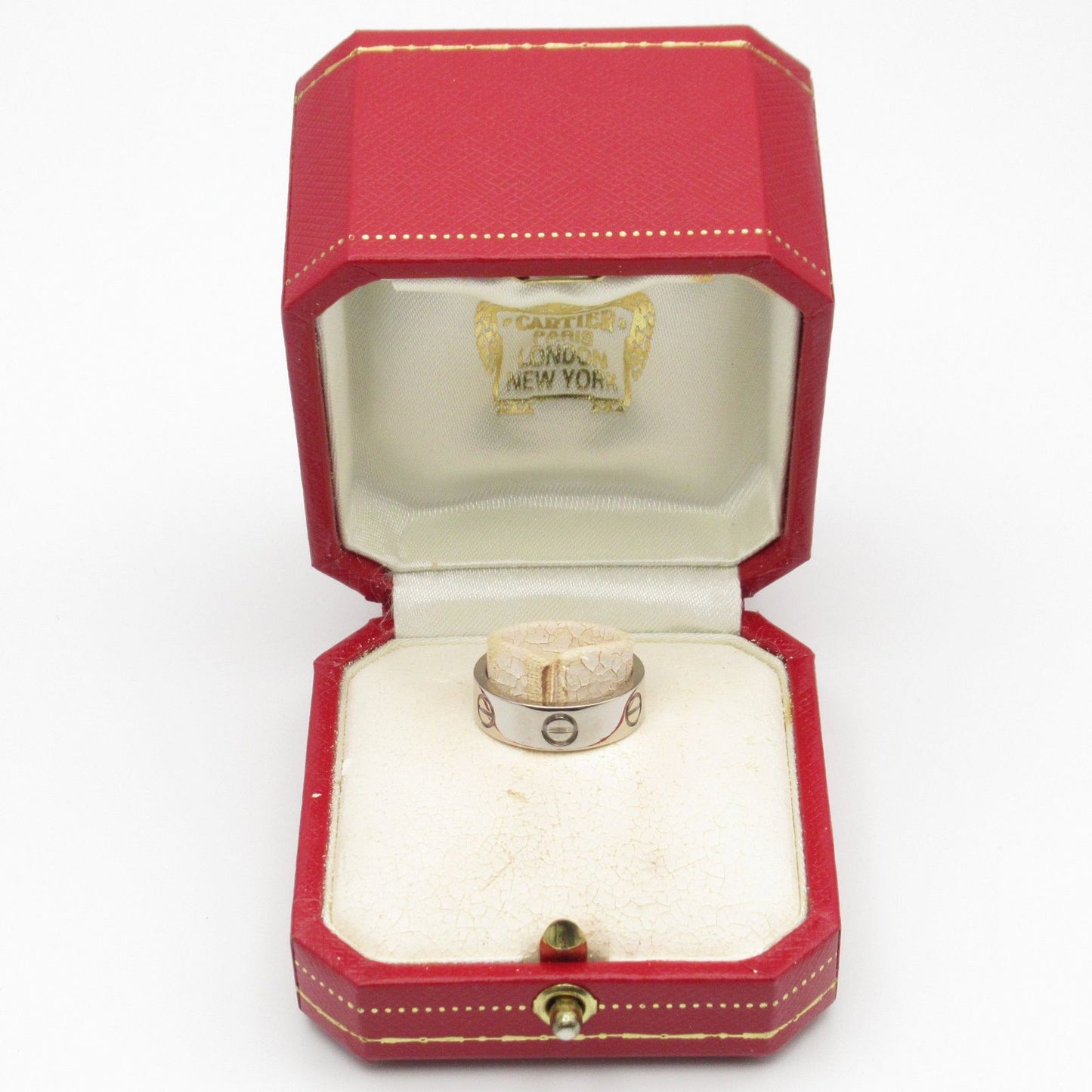 CARTIER Love Ring in K18 White Gold - Timeless Elegance