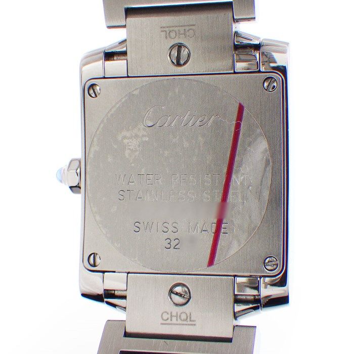 Cartier Tank Française SM W4TA0008 Diamond Bezel Watch