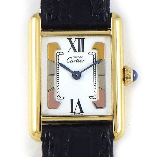 Cartier Must Tank SM W1006354 Trinity Color Quartz Watch