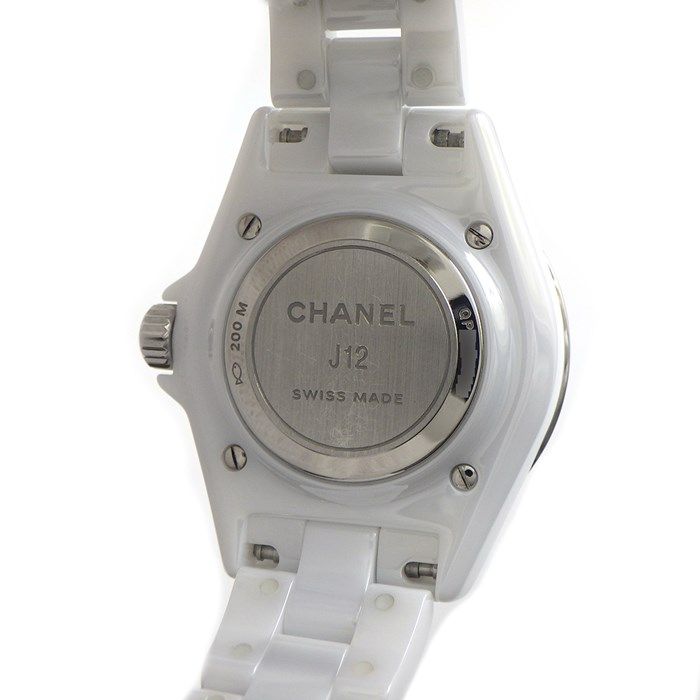 Chanel J12 H5698 White Dial Ceramic & Stainless Steel Watch