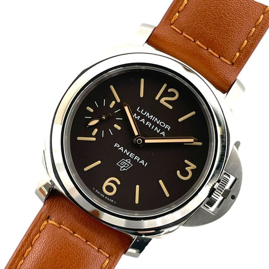 Panerai Luminor Marina Logo Acciaio PAM00632 - Brown Dial, Manual Wind