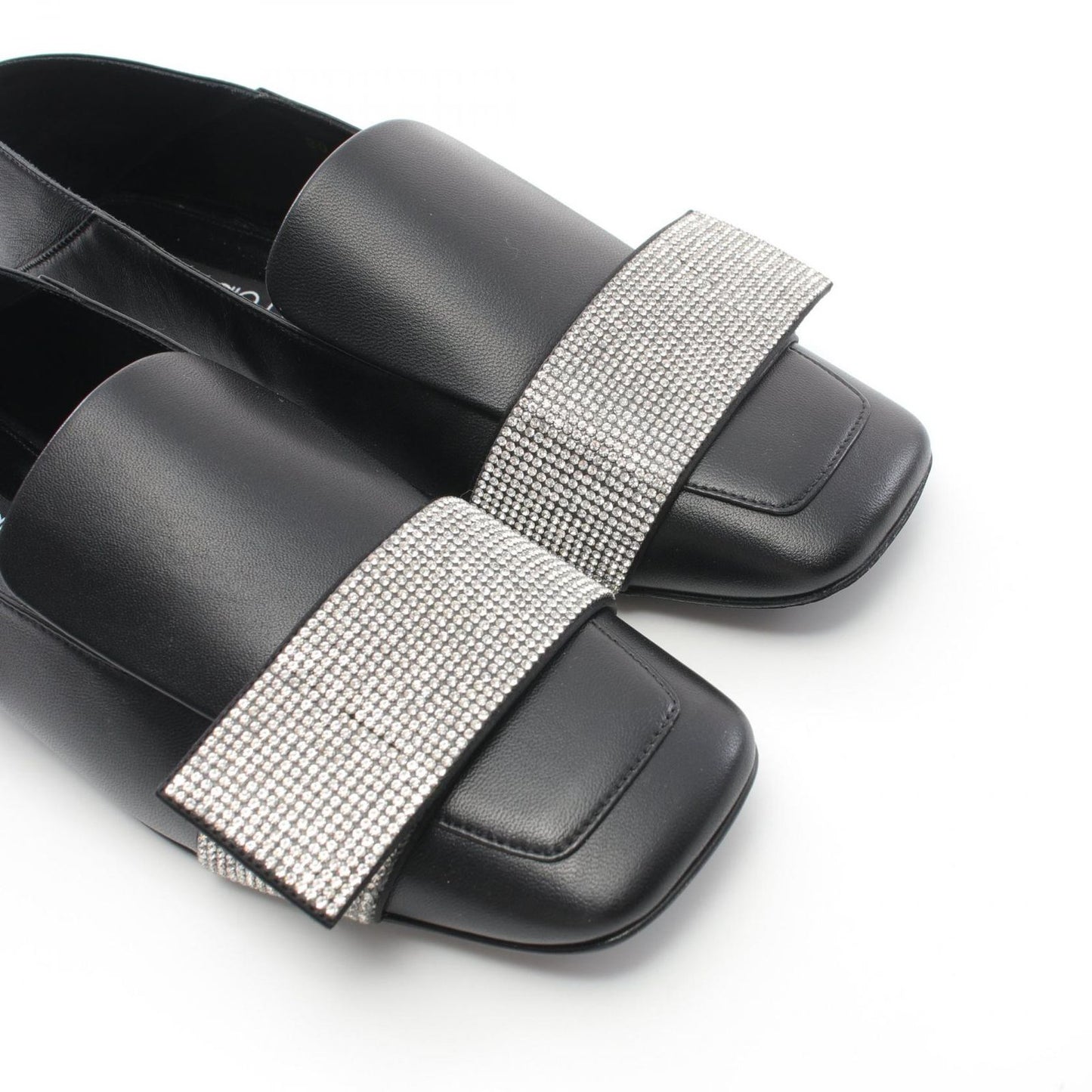 Sergio Rossi SR1 Black Leather Flats - Timeless Elegance