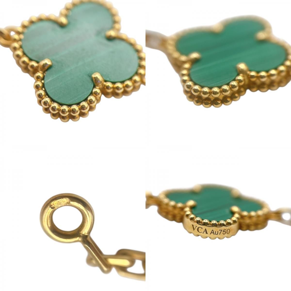Van Cleef & Arpels Vintage Alhambra Long Necklace K18 Malachite