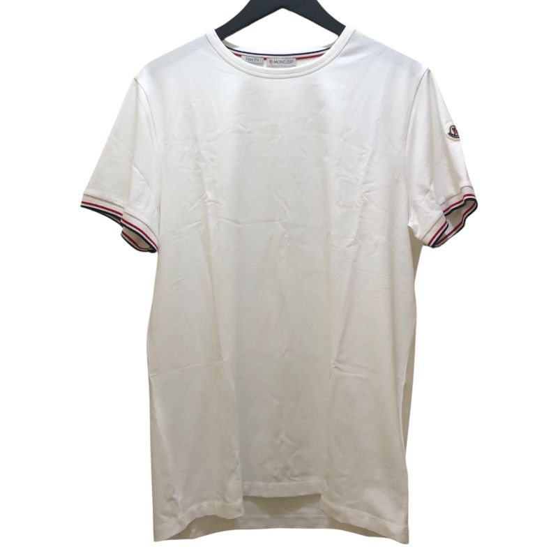 Moncler Embroidered Logo T-Shirt - White Cotton, Size XL