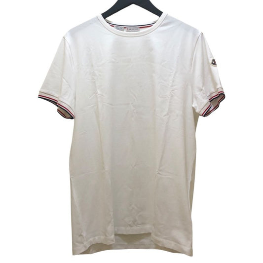 Moncler Embroidered Logo T-Shirt - White Cotton, Size XL