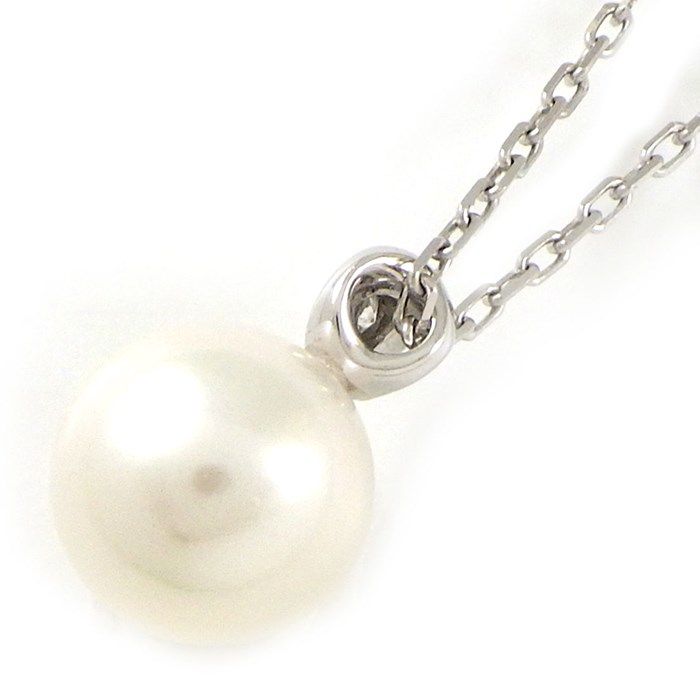 TASAKI 7.0mm Pearl & Diamond Necklace in K18 White Gold