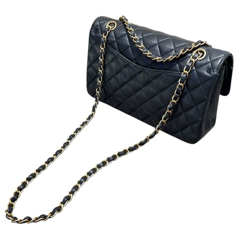 CHANEL Matelassé 25 Cambon Black Lambskin Shoulder Bag