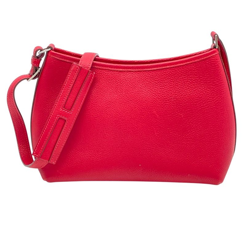 HERMES Berlingot PM Rouge Vif Togo Leather Shoulder Bag