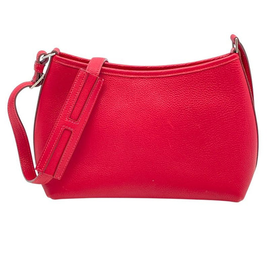 HERMES Berlingot PM Rouge Vif Togo Leather Shoulder Bag