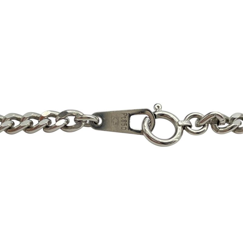 SEIKO 2-Sided Single Figaro Necklace in Pt850 - Exquisite Craftsmanship