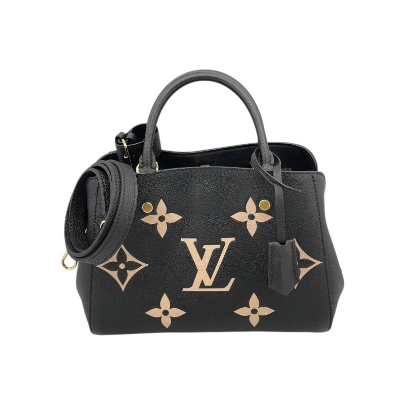 Louis Vuitton Montaigne BB Black Monogram Empreinte Shoulder Bag