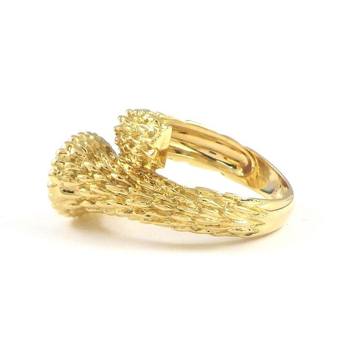 BOUCHERON Serpent Bohème Small Ring with Diamonds in K18 Yellow Gold