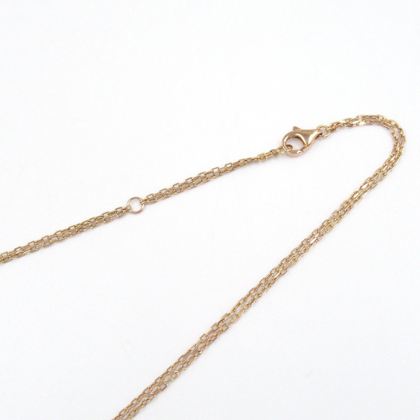 Cartier Love Series Diamond Hoop Necklace in Pink Gold & Ceramic