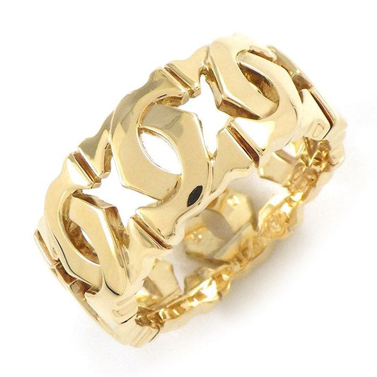 Cartier Entrelacés C2 2C Logo K18YG Ring - Size 9.5