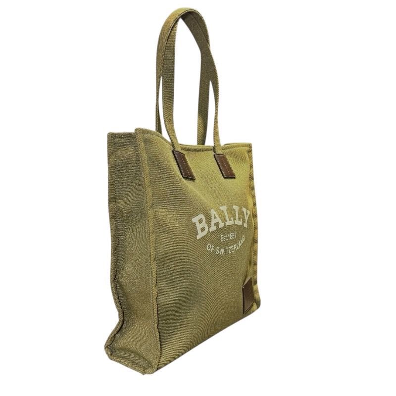 BALLY Khaki Canvas Tote Bag - Timeless Elegance for Men