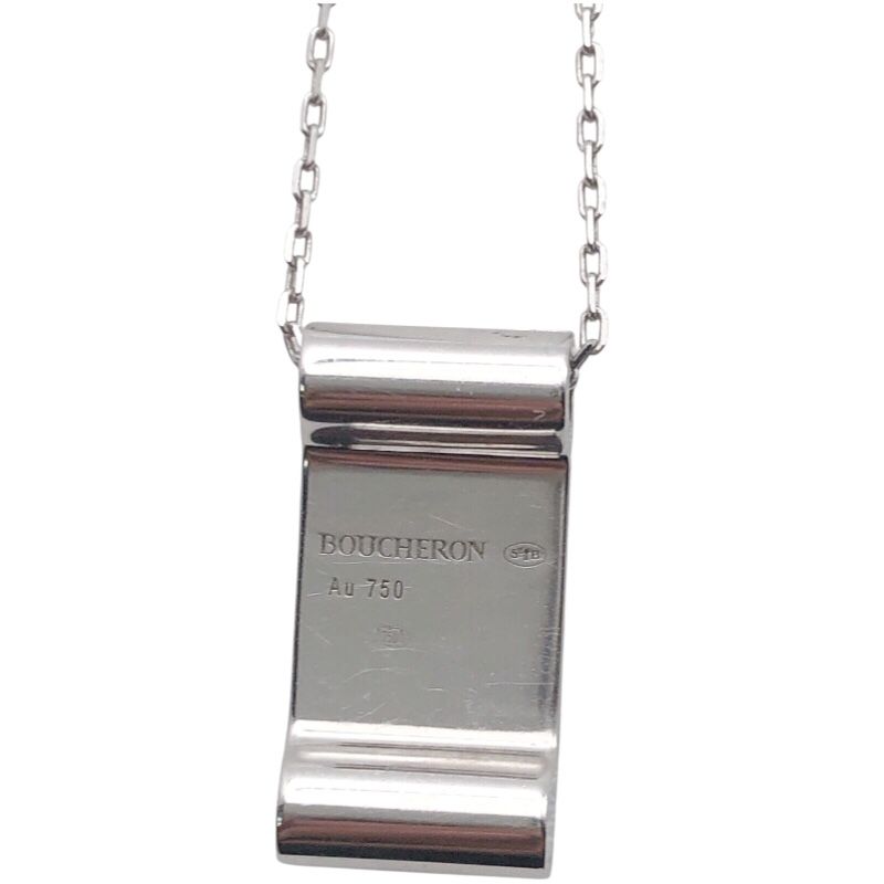 Boucheron Quatre Black Necklace in K18 White Gold with Diamonds