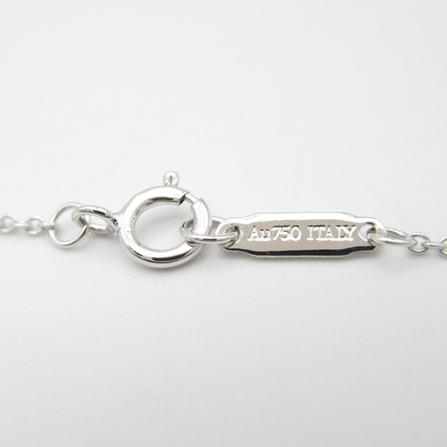 TIFFANY & CO T Smile Necklace in 18K White Gold with Diamonds