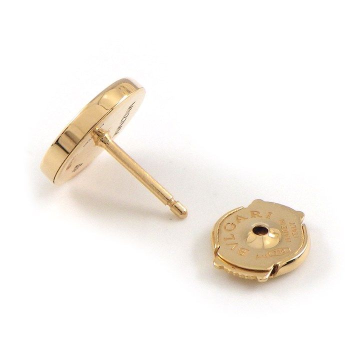 BVLGARI Onyx Circle Earrings in K18 Pink Gold - Exclusive Piece