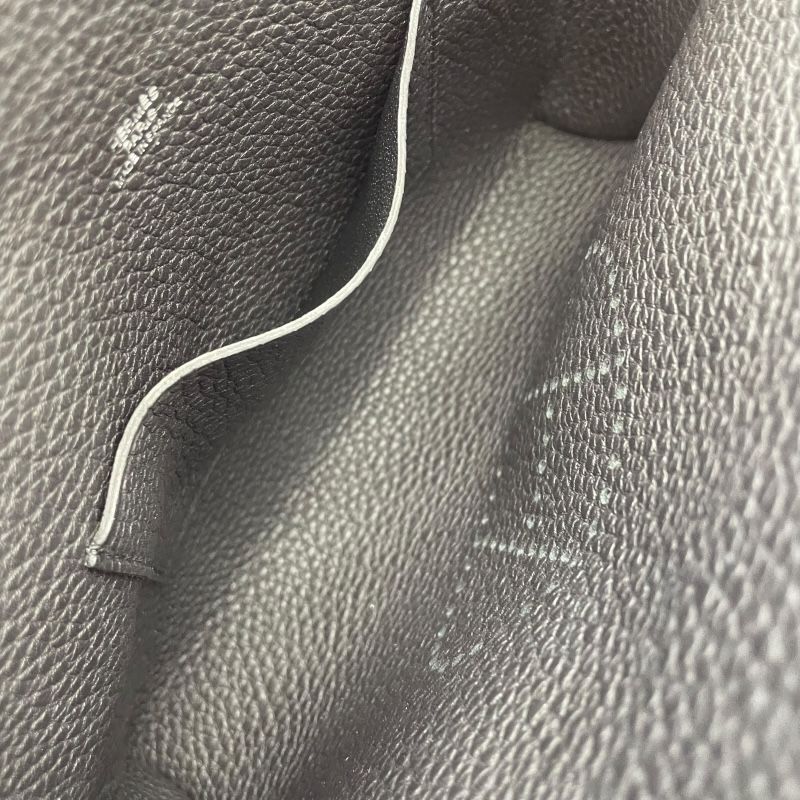 HERMES Vido Posh W Stamp Black Togo Leather Shoulder Bag