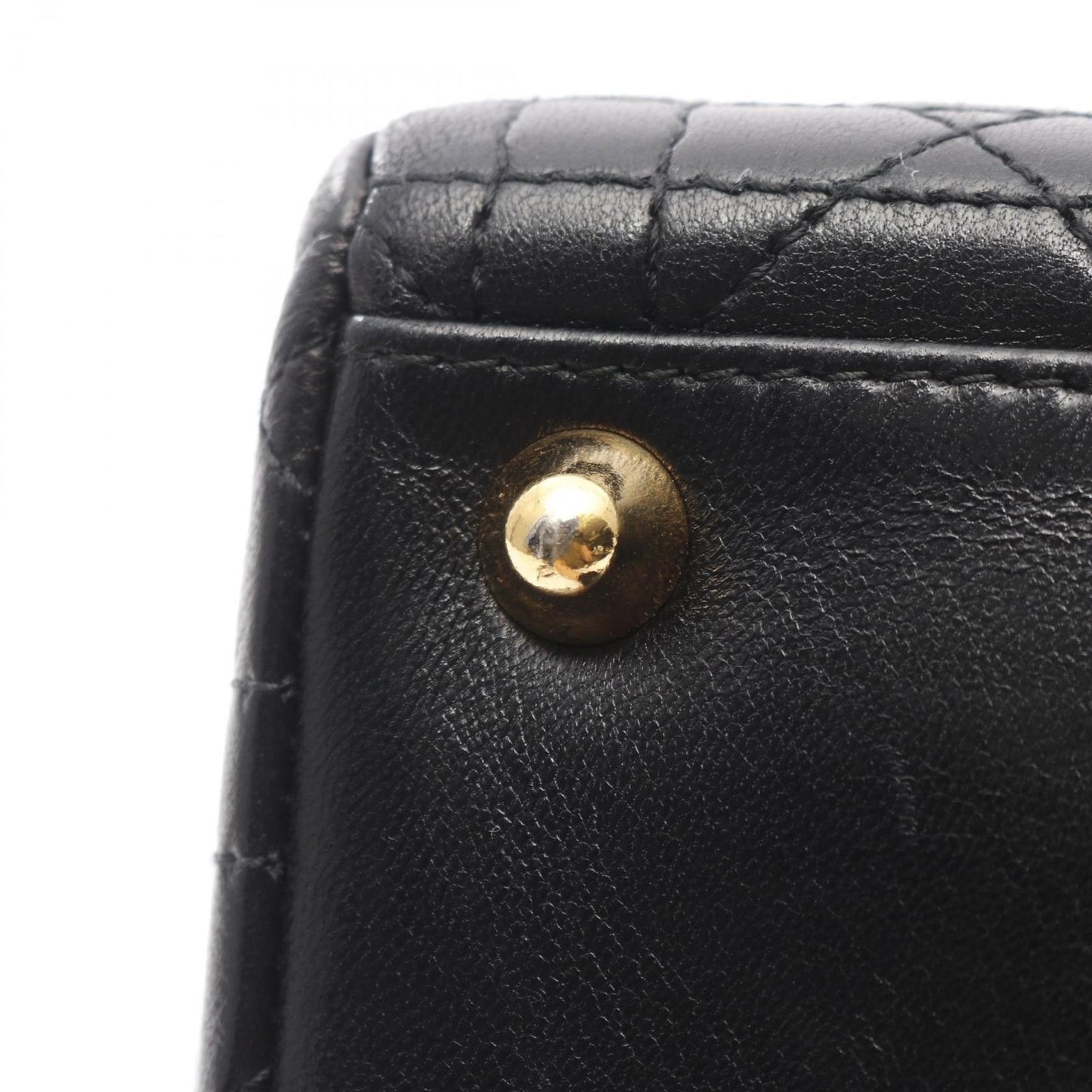 Dior Lady Dior Large Black Leather Handbag - Timeless Elegance