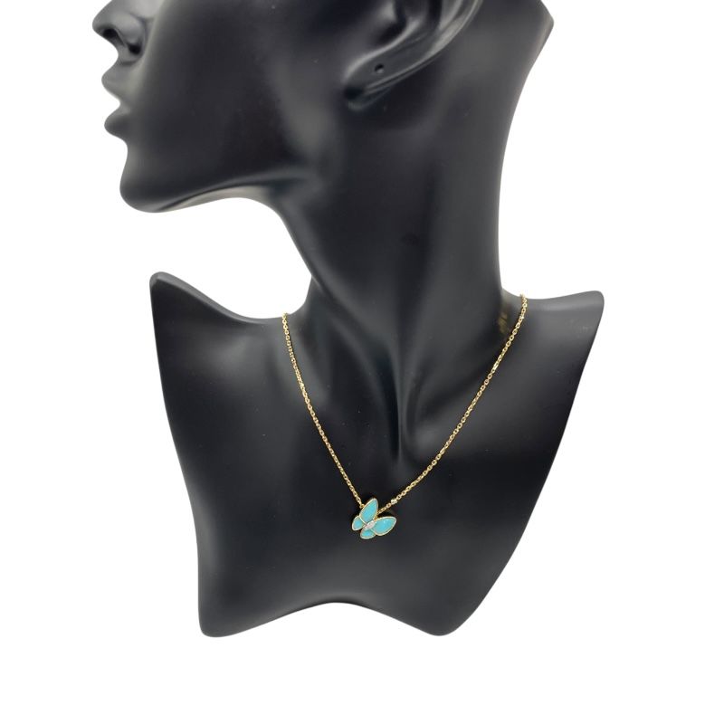 Van Cleef & Arpels Butterfly Necklace in 750YG Gold & Diamonds