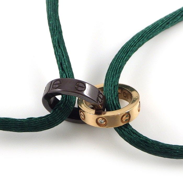 Cartier Baby Love Circle Link Bracelet with Diamonds and Ceramic