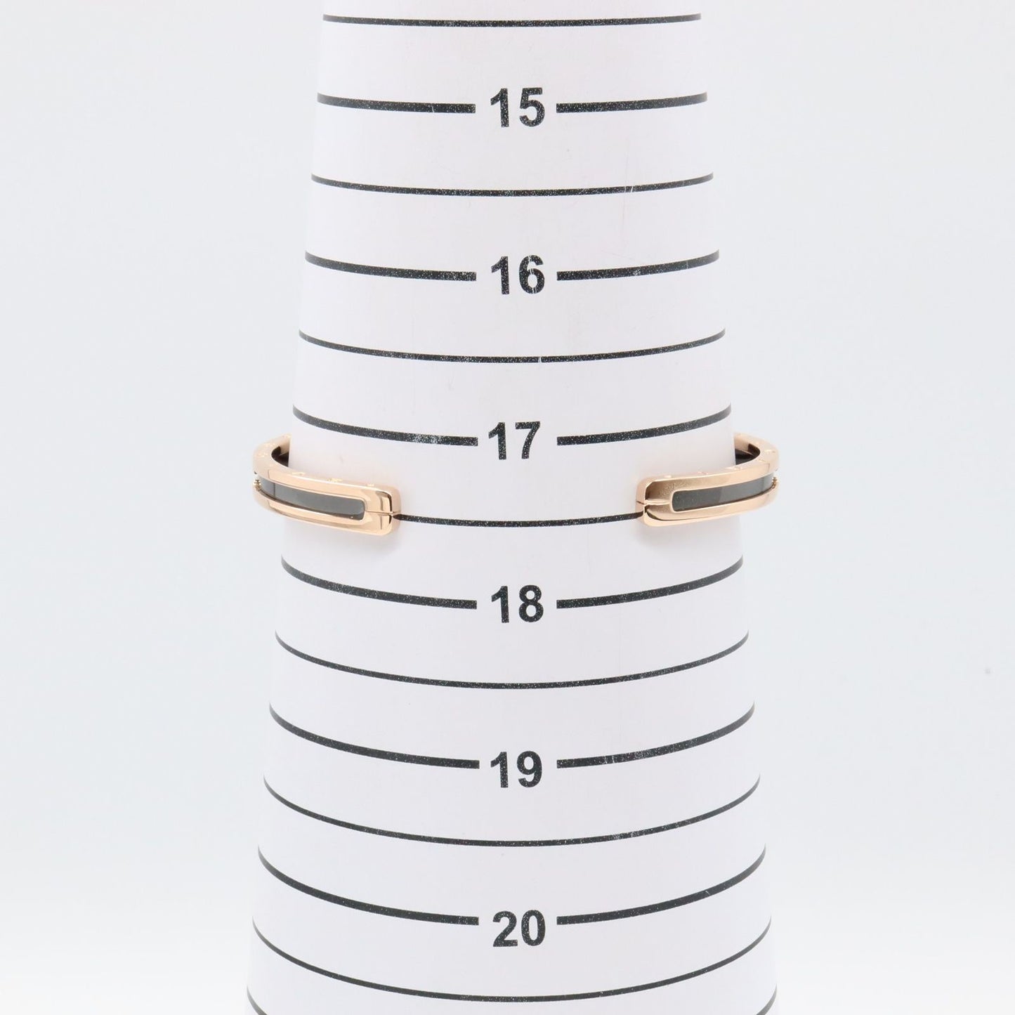 BVLGARI B-zero1 Open Bangle in K18PG and Ceramic - 17.5cm