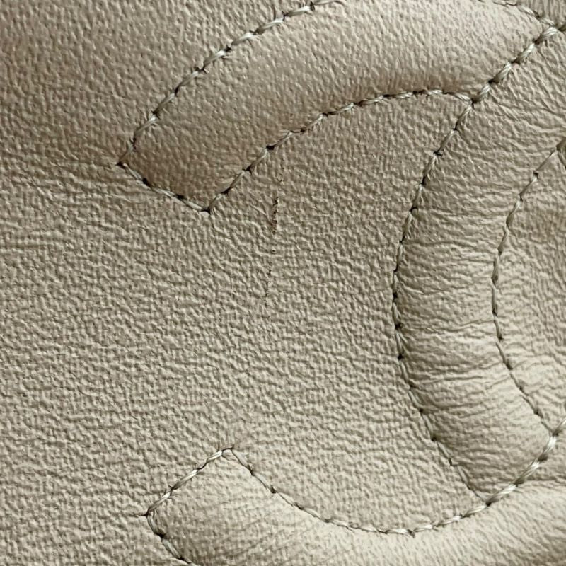 CHANEL Matelassé 25 Beige Caviar Leather Shoulder Bag