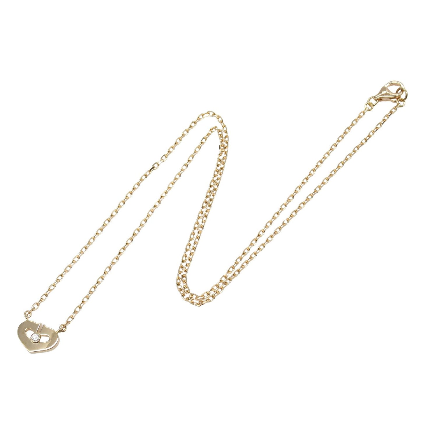 CARTIER C Heart Diamond Necklace in 18K Pink Gold - 39.5cm