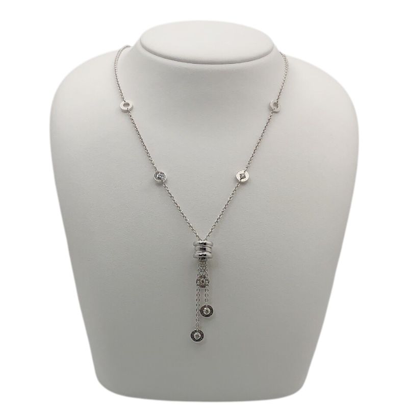 BVLGARI B.zero1 Element Necklace in 18K White Gold with Diamonds