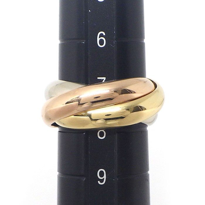 Cartier Trinity Ring in K18 Three Colors - Size 7.5