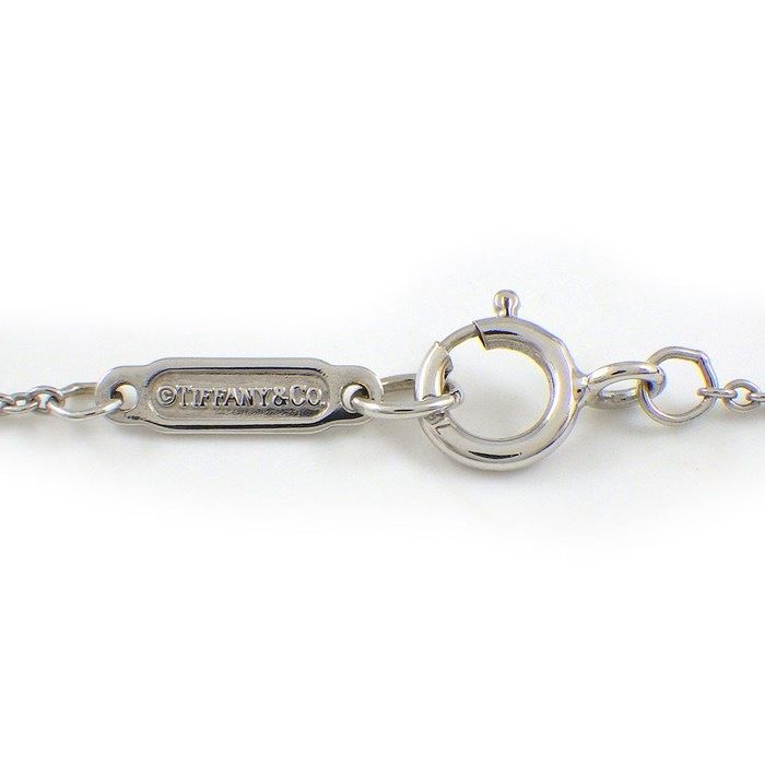 Tiffany & Co. Metro Cross Mini Diamond Necklace in K18 White Gold