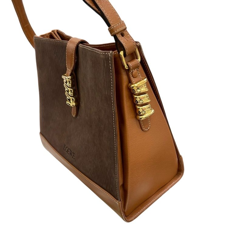 LOEWE Velasquez Shoulder Bag in Brown Leather - Exquisite Craftsmanship
