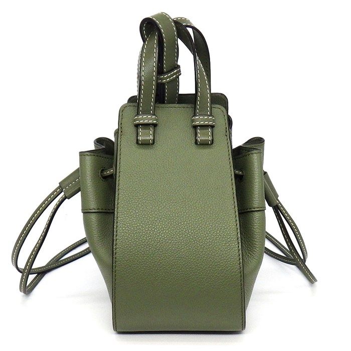 LOEWE Hammock Mini Drawstring Handbag in Avocado Green