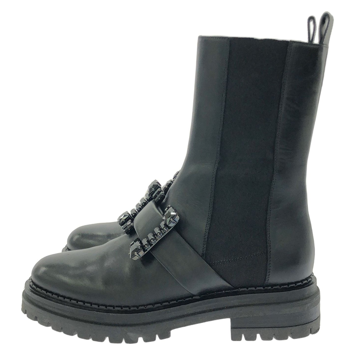 Sergio Rossi Black Leather Boots - Timeless Elegance