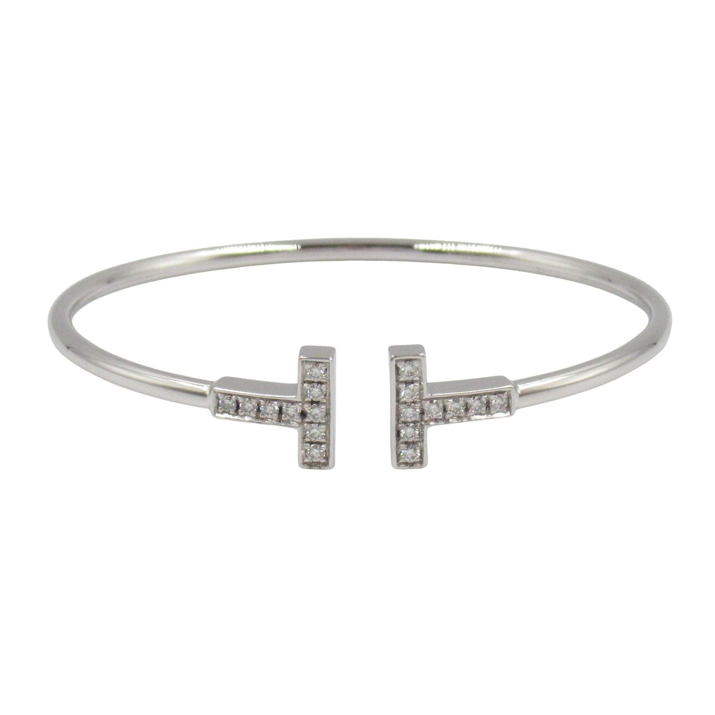 TIFFANY & CO T Wire Diamond Bracelet in 18K White Gold
