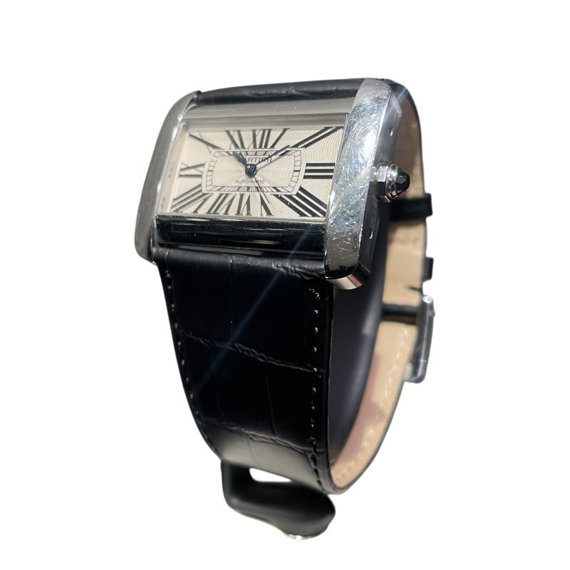 Cartier Tank Divan LM W6300755 Ivory Stainless Steel Women's Watch