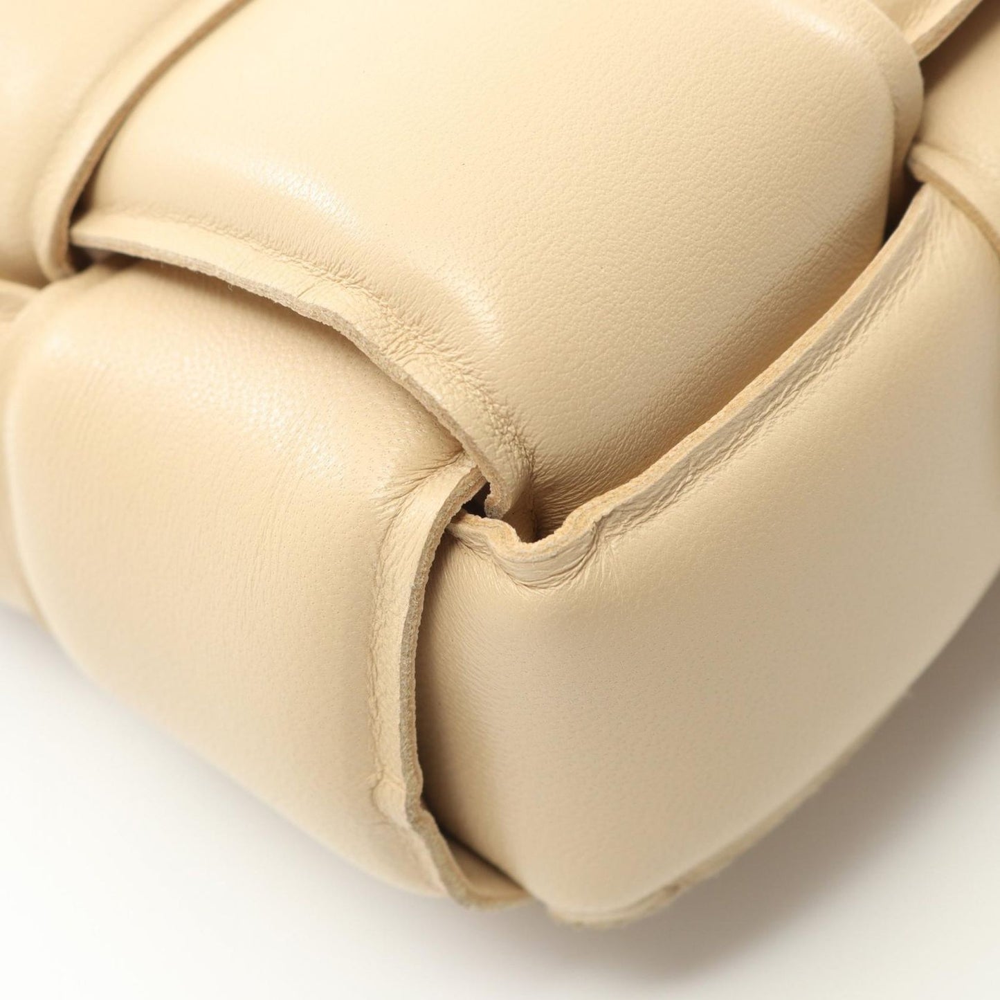 Bottega Veneta Padded Cassette Intrecciato Shoulder Bag - Beige