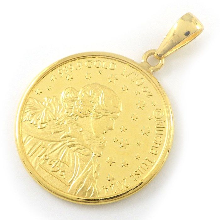 Alphonse Mucha Gemonda Pendant - 130th Anniversary Limited Edition