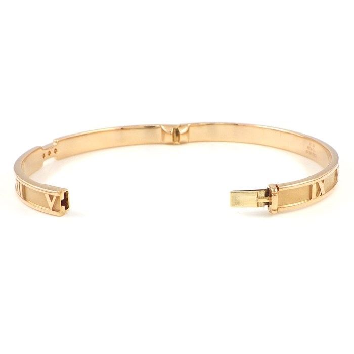 Tiffany & Co. Atlas Bracelet with 3 Diamonds in K18 Pink Gold