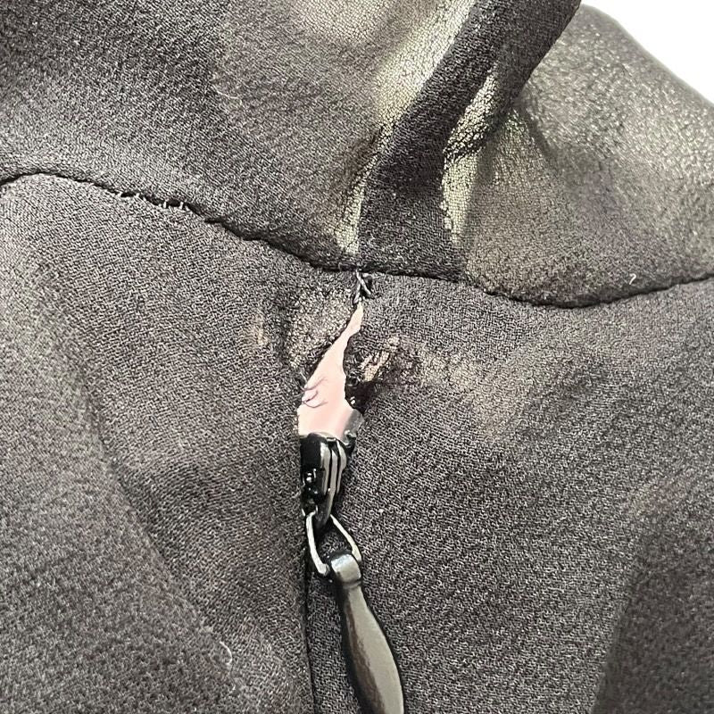 Max Mara Black Wool Design Camisole Dress - Timeless Elegance