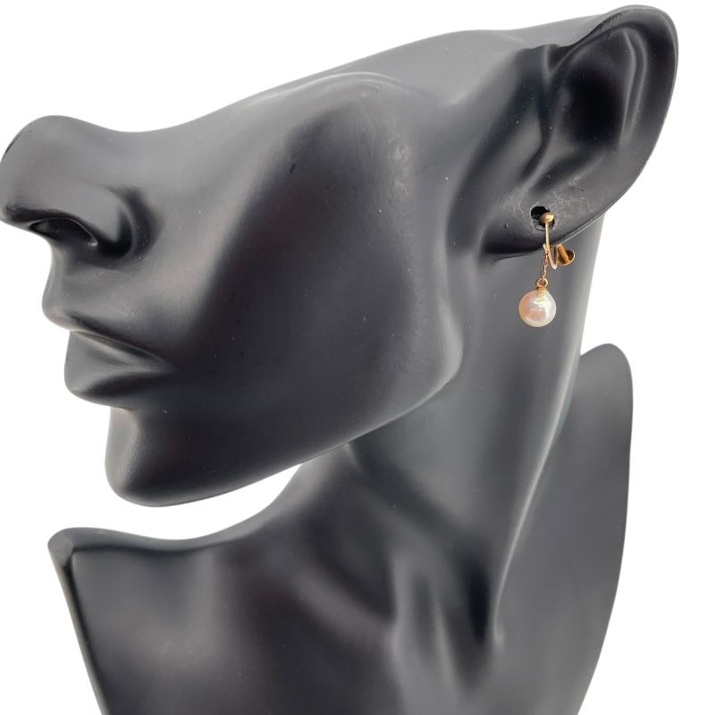 Exquisite K18 Gold Pearl Earrings - Timeless Elegance