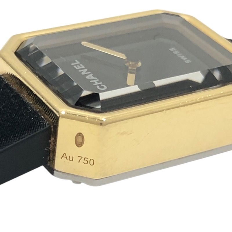 CHANEL Première Ribbon H6125 Black K18YG/Titanium Quartz Watch