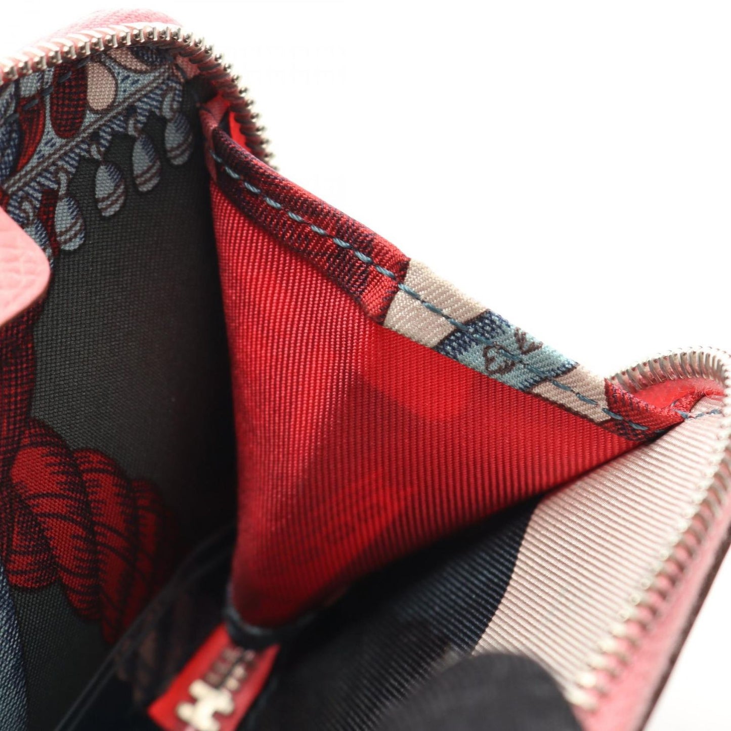 HERMES Azap Compact Mini Coin Case in Rose Confetti - Exquisite Craftsmanship