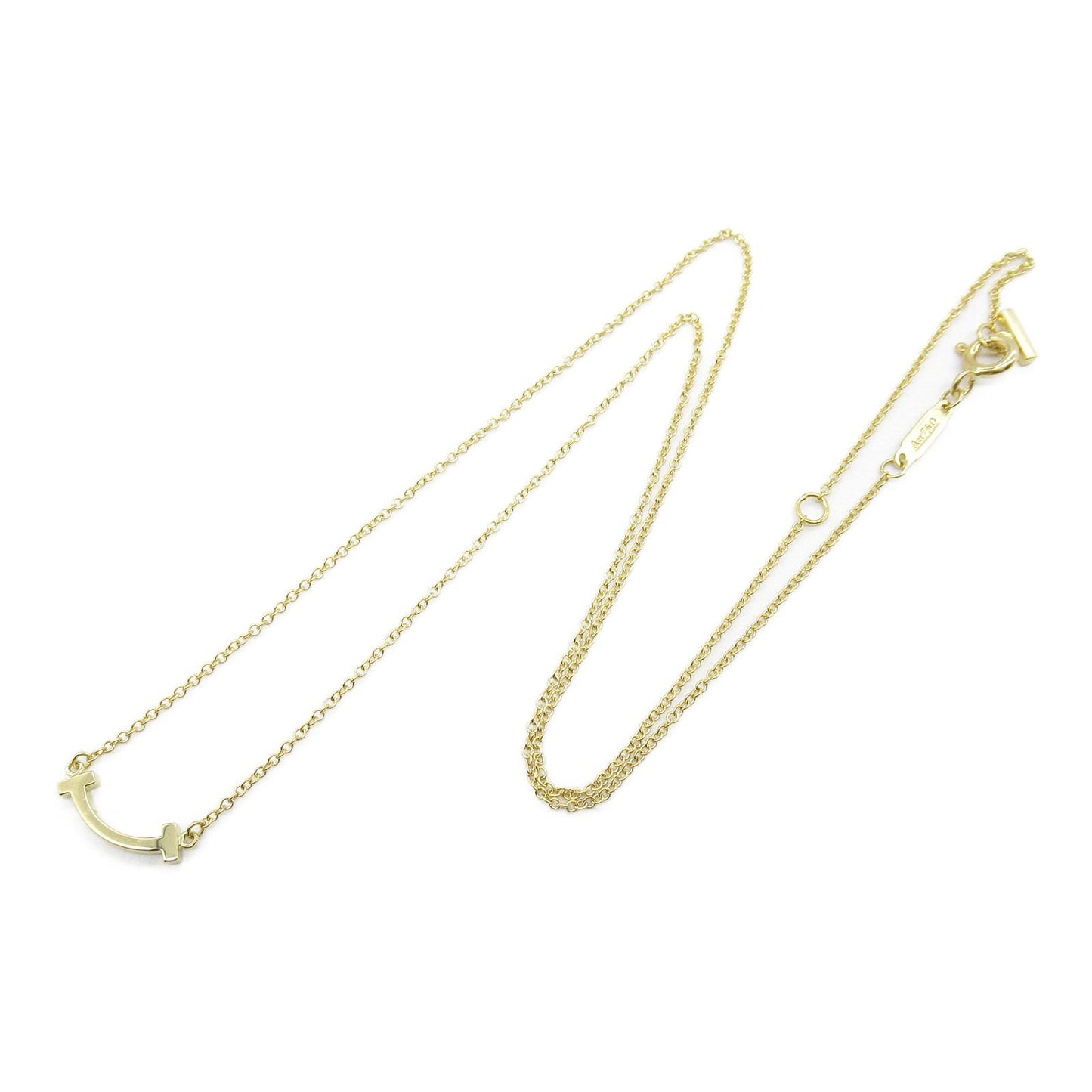 TIFFANY & CO T Smile Mini Necklace in 18K Yellow Gold
